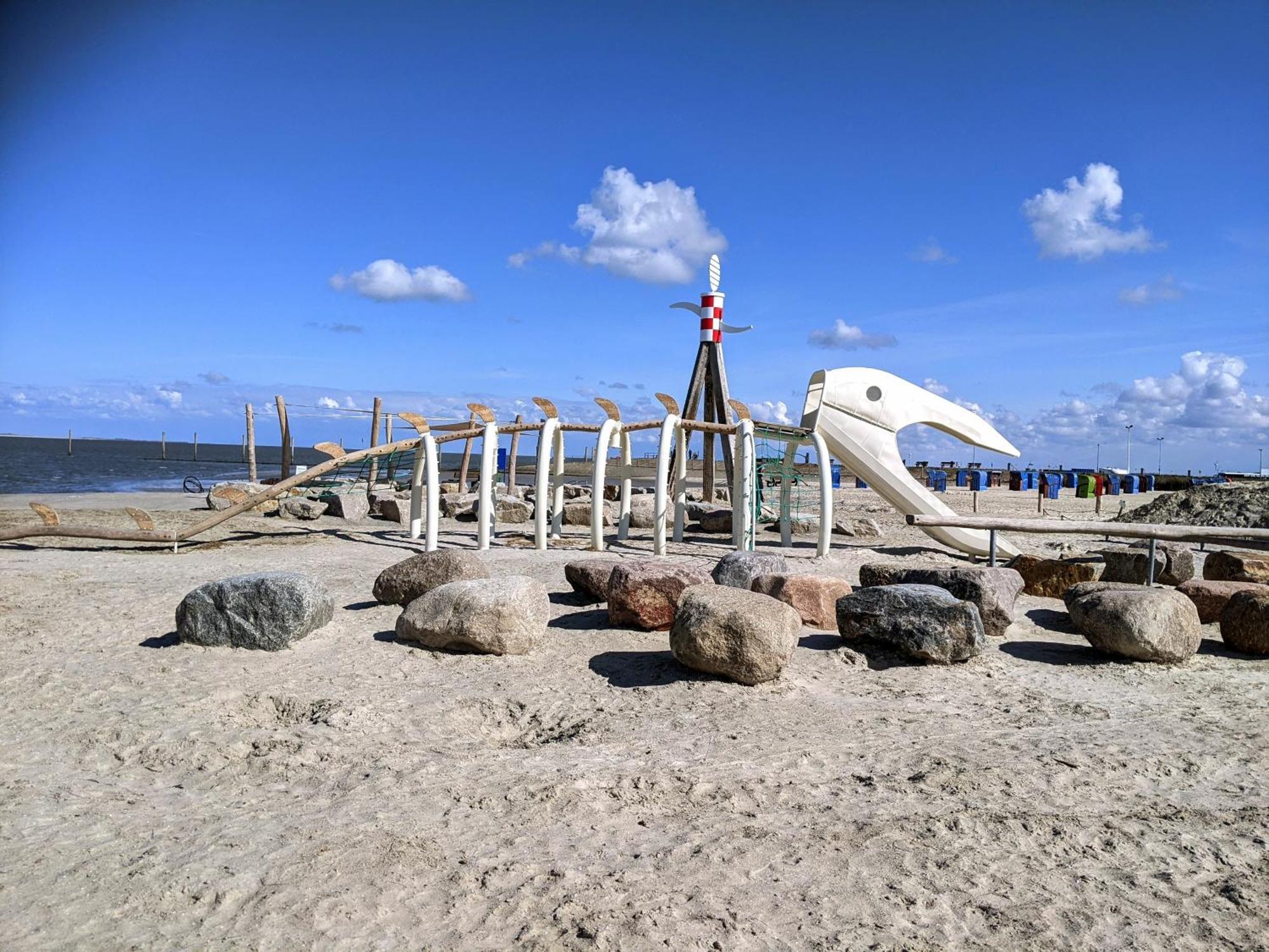 Drei-Insel-Blick Neßmersiel Kültér fotó
